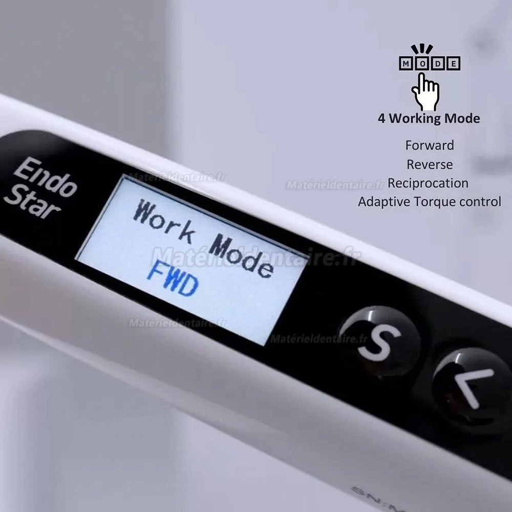Mecco Endo Star S, moteur endodontique sans fil avec localisateur d'apex int&eacute;gr&eacute;